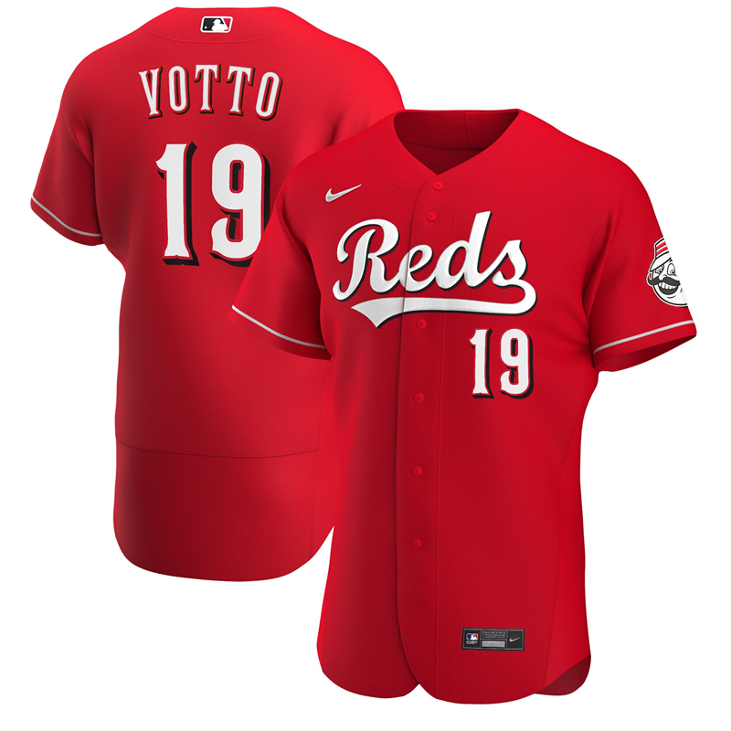 2020 MLB Men Cincinnati Reds #19 Joey Votto Nike Scarlet Alternate 2020 Authentic Player Jersey 1->cincinnati reds->MLB Jersey